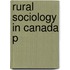 Rural Sociology In Canada P