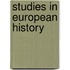 Studies In European History