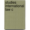 Studies International Law C by F.A. Mann