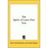 The Spirit Of Laws Part Two door Charles de Secondat Montesquieu