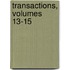 Transactions, Volumes 13-15