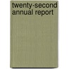 Twenty-Second Annual Report by Vermont State Board of Agriculture