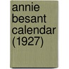 Annie Besant Calendar (1927) door Theodore Besterman
