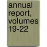 Annual Report, Volumes 19-22 door Buffalo
