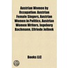 Austrian Women by Occupation door Books Llc