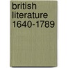 British Literature 1640-1789 door Demaria