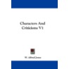 Characters and Criticisms V1 door William Alfred Jones