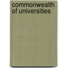 Commonwealth Of Universities by Alastair Niven