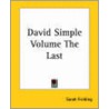 David Simple Volume The Last door Sarah Fielding