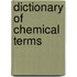 Dictionary of Chemical Terms