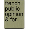 French Public Opinion & For. by Lewis Carroll