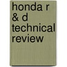 Honda R & D Technical Review door Onbekend