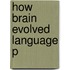 How Brain Evolved Language P