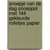 Snoepje van de dag Snoeppot met 144 gekleurde rolletjes papier