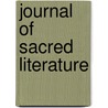 Journal Of Sacred Literature door Anonymous Anonymous