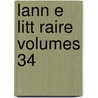Lann E Litt Raire Volumes 34 by Elie Catherine Fr ron