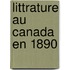 Littrature Au Canada En 1890