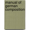 Manual of German Composition by C. H. Ohly