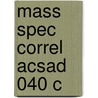 Mass Spec Correl Acsad 040 C door Fred W. McLafferty