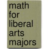 Math for Liberal Arts Majors door Christopher Thomas