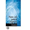 Poems And Poetical Fragments door . Anonymous