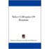 Select Colloquies of Erasmus