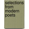 Selections From Modern Poets door John Collings Squire