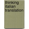 Thinking Italian Translation door Sandor Hervey