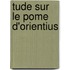 Tude Sur Le Pome D'Orientius