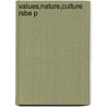 Values,nature,culture Rsbe P door William C. Frederick