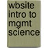 Wbsite Intro To Mgmt Science