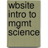 Wbsite Intro To Mgmt Science door Williamson