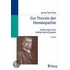 Zur Theorie der Homöopathie