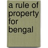 A Rule of Property for Bengal door Ranajit Guha