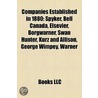 Companies Established in 1880 door Books Llc