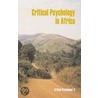 Critical Psychology In Africa door Onbekend