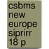 Csbms New Europe Siprirr 18 P