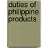 Duties of Philippine Products