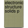 Electronic Structure Solids P door P.A. Cox