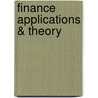 Finance Applications & Theory by Tony Adair
