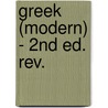 Greek (modern) - 2nd Ed. Rev. door Onbekend