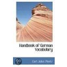 Handbook Of German Vocabulary by Carl Julius Ploetz