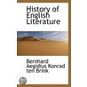 History Of English Literature door Bernhard Aegidius Konrad Ten Brink