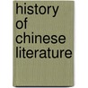 History of Chinese Literature door Herbert Allen Giles