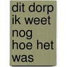 Dit dorp ik weet nog hoe het was
