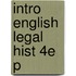Intro English Legal Hist 4e P