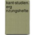 Kant-Studien. Erg Nzungshefte