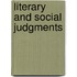 Literary And Social Judgments