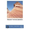 Manual Of Forensic Quotations door Linda T. Mead