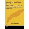 Memoir Of John Talwin Shewell by John Talwin Shewell